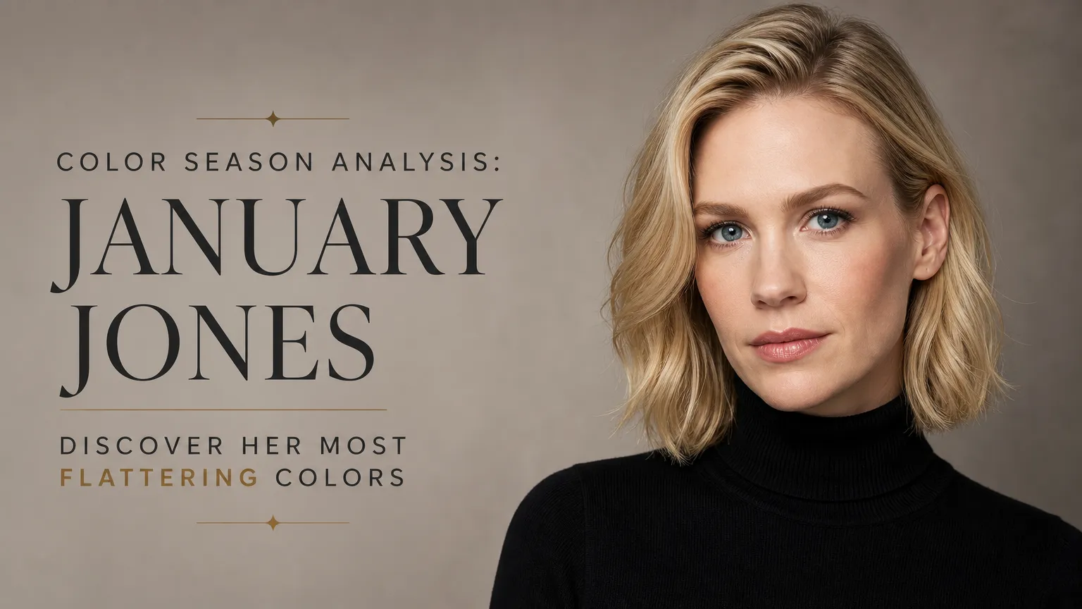 January Jones Colour Analysis: True Summer Season Revealed