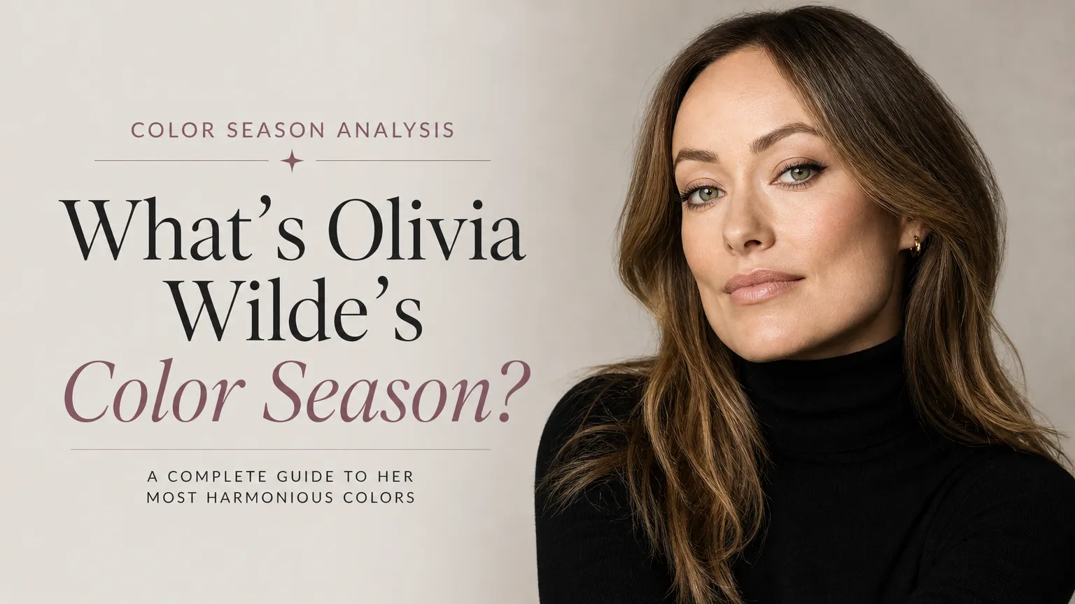 Olivia Wilde Colour Analysis: Soft Summer Season Breakdown