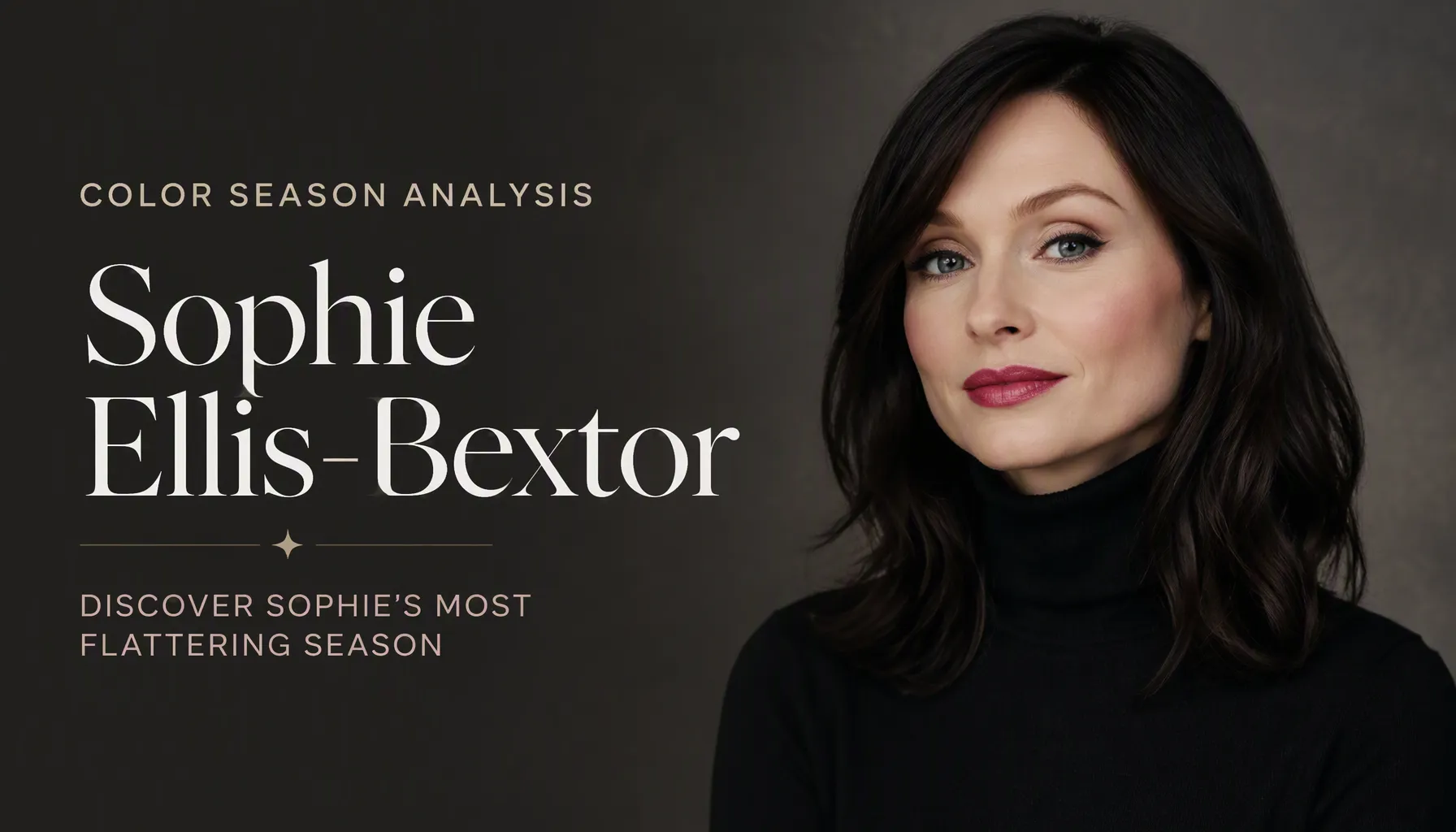 Sophie Ellis-Bextor Colour Analysis: Bright Winter Season Breakdown
