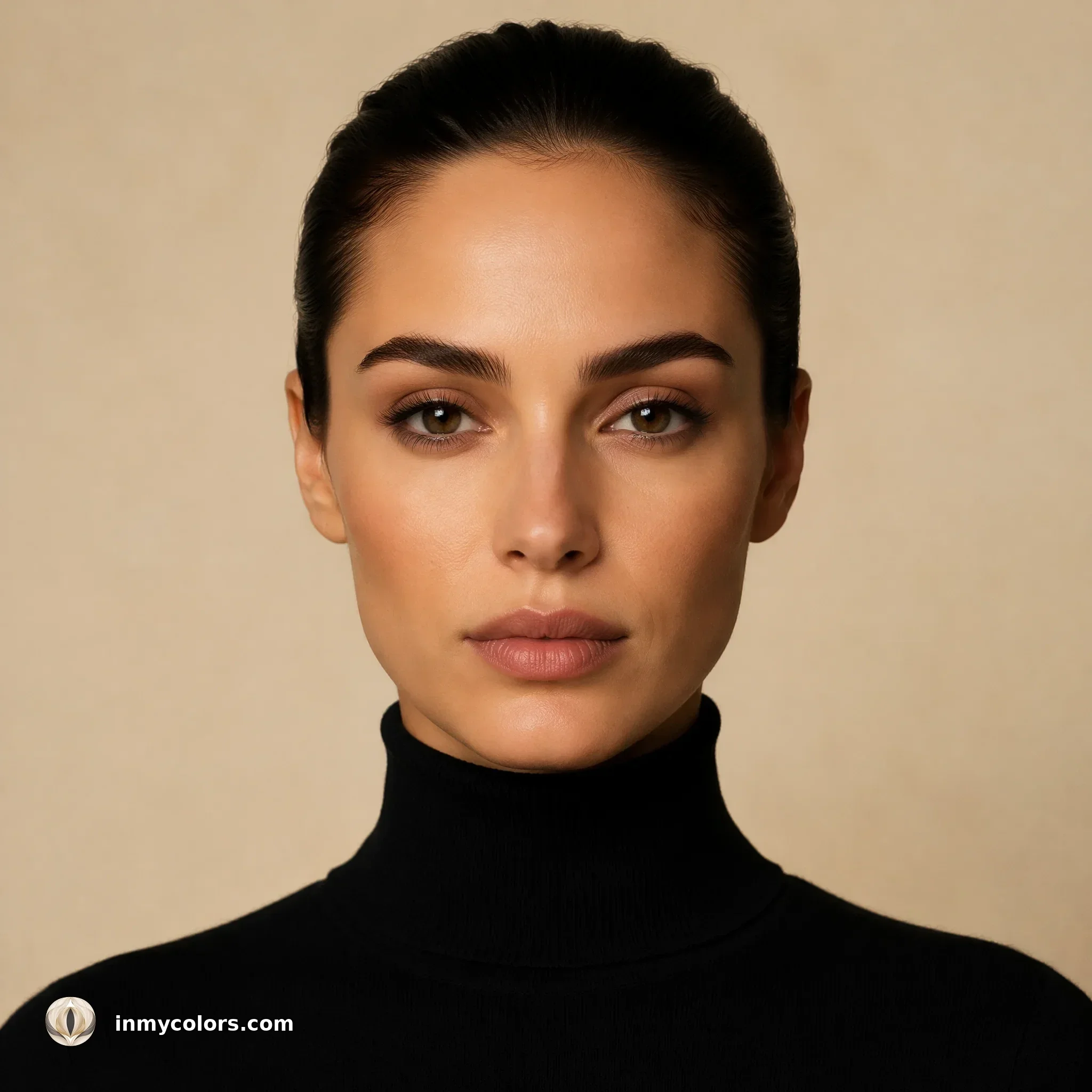 Base portrait for oval face shape blusher placement guide