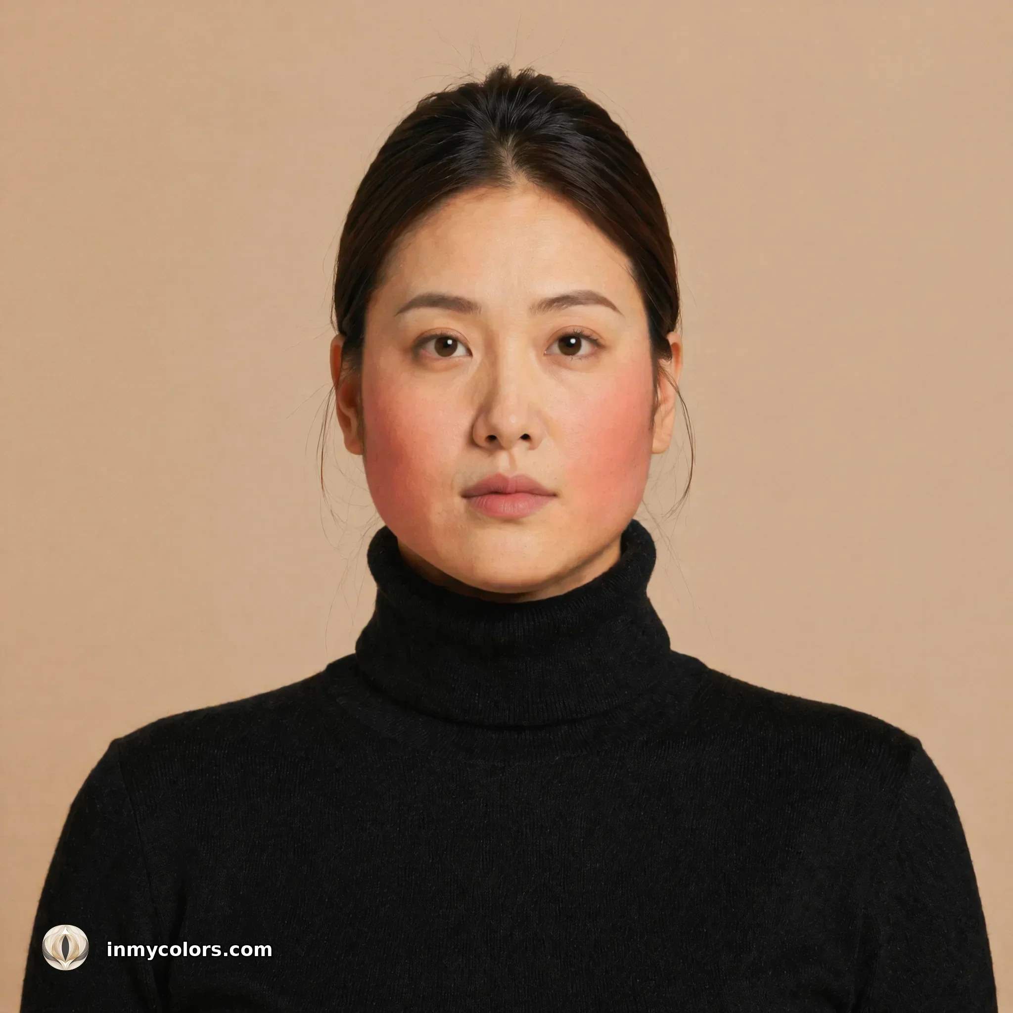 Triangular face shape with incorrect blusher placement shown — low on cheeks near the jaw