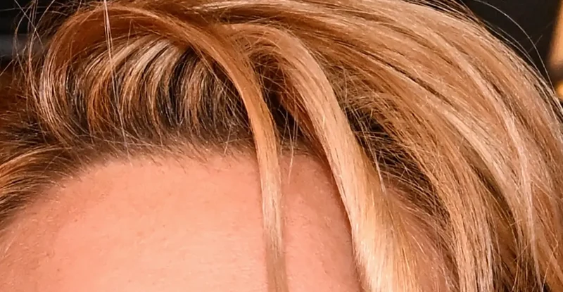 Florence Pugh's hair — warm copper-auburn with honey and caramel tones