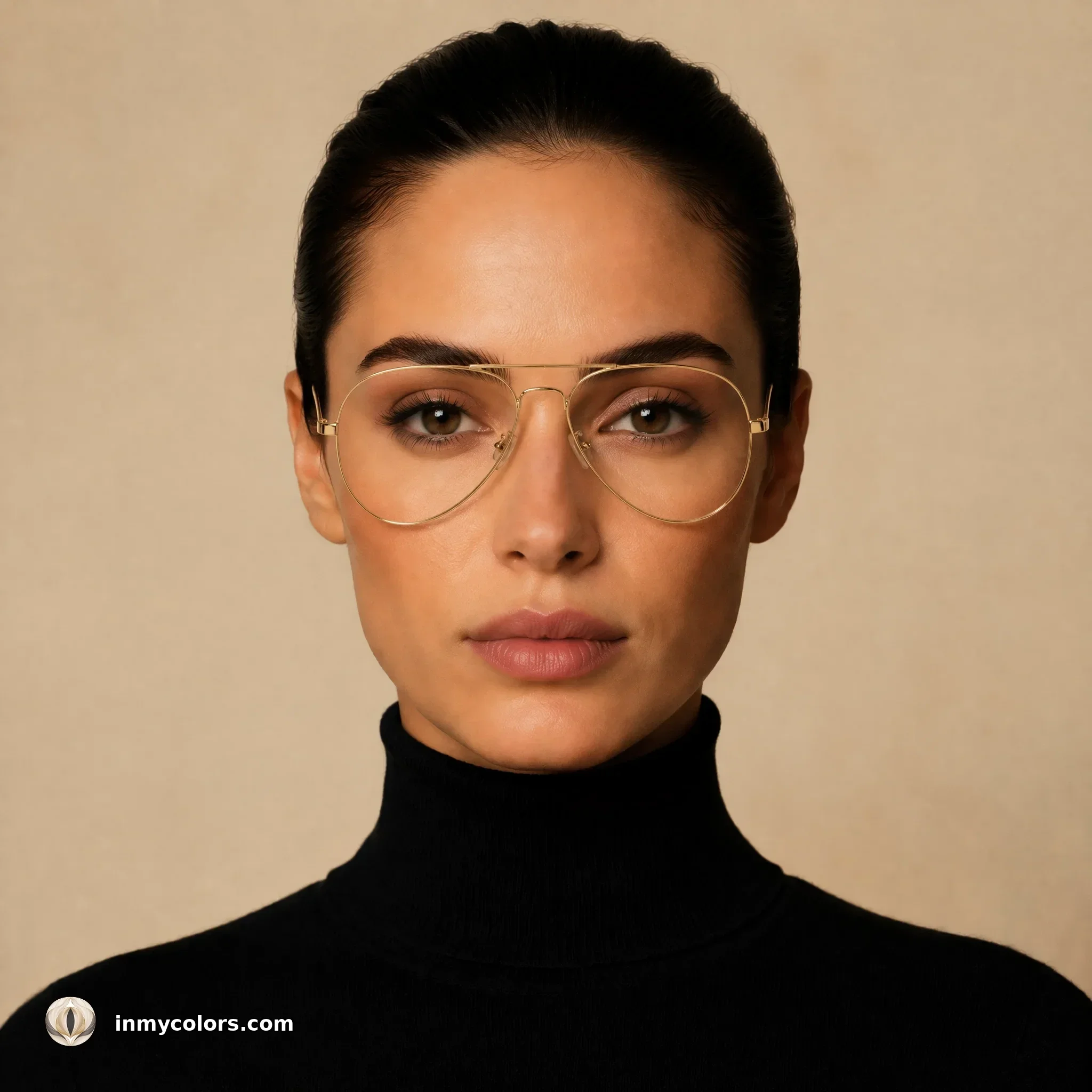 Oval face shape wearing aviator frames — recommended choice