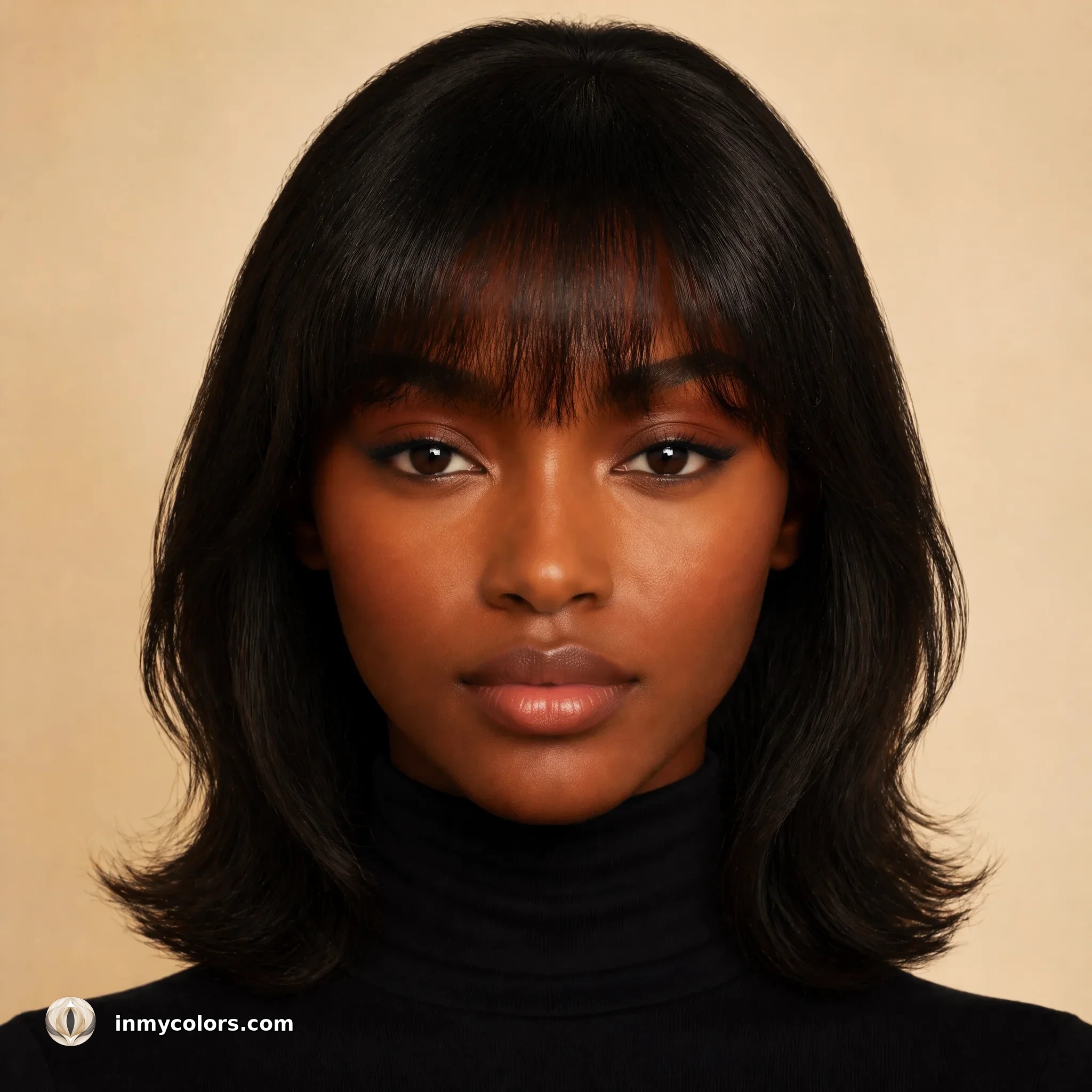 Inverted Triangle face shape with recommended hairstyle