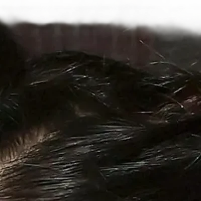 Olivia Rodrigo's natural hair — very dark brown, near-black